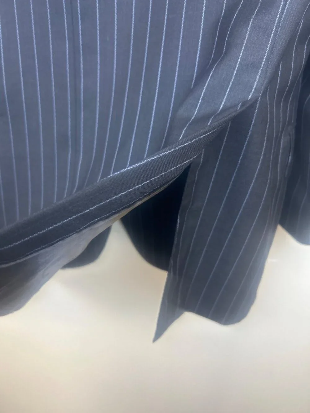 Ravazzolo Suit Jacket Blazer Men's US 44 Gray Blue Pinstripe Virgin Wool Italy